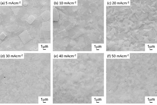 Electroplating Surface Grain Structures